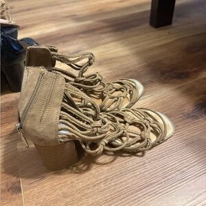 Tan Strappy Women's Sandals